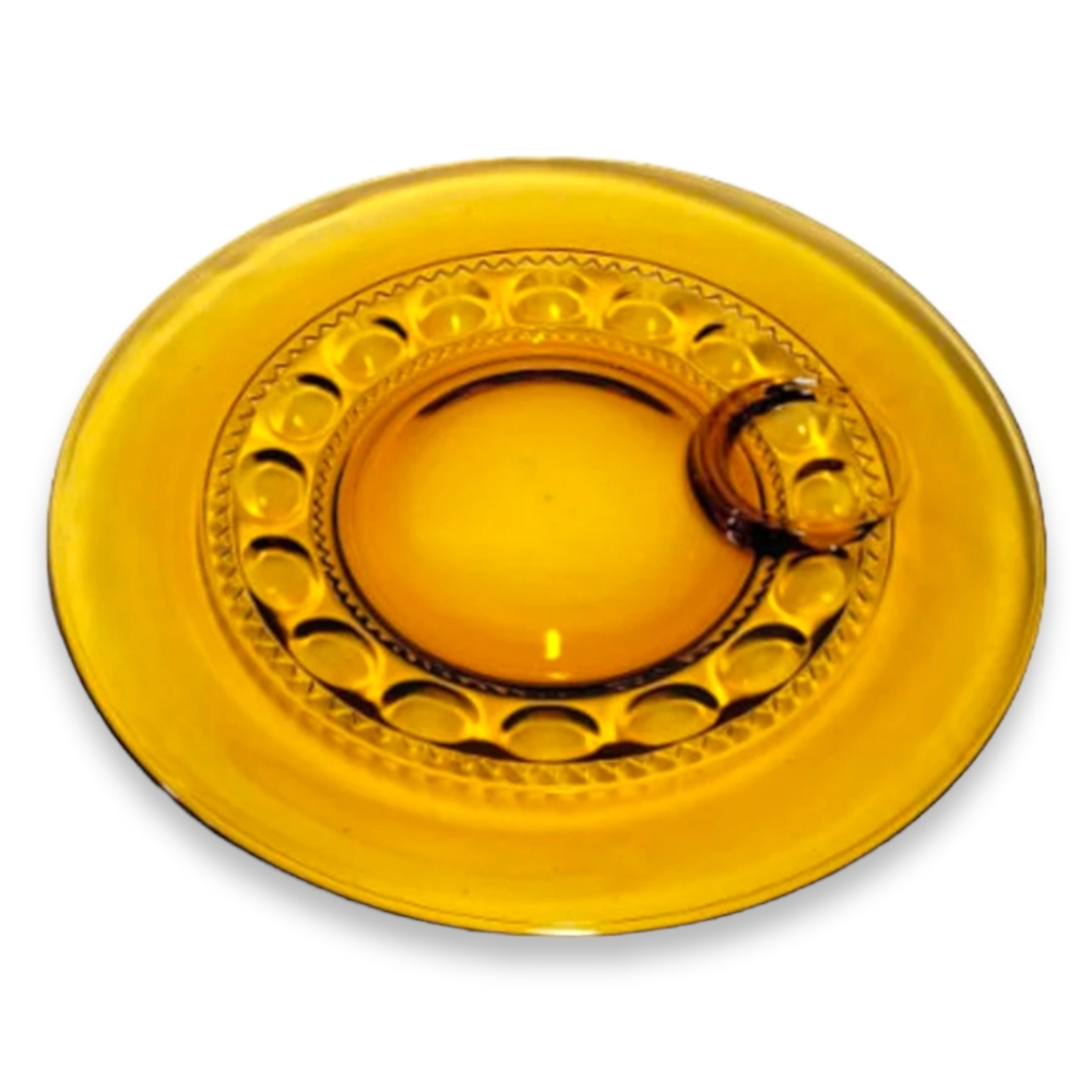 Eclectic Vintage Color Crown Amber (Dark)Snack Plate by COLONY,Set 4